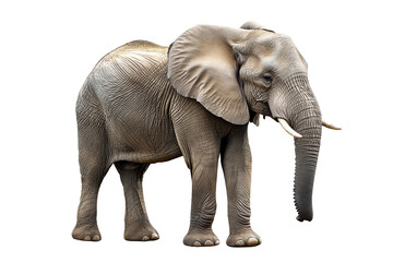 Obraz premium Majestic African Savanna Elephant Isolated on Transparent Background