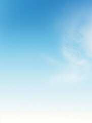 Fototapeta premium Clear blue sky background with soft clouds and gradient, perfect for serene and natural designs