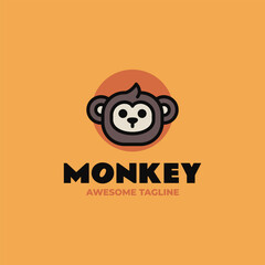 Monkey Flat Modern Logo