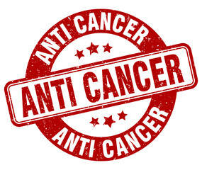 anti cancer stamp. anti cancer label. round grunge sign