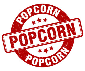 popcorn stamp. popcorn label. round grunge sign