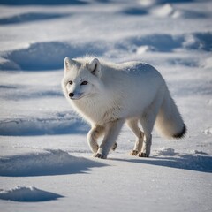 Naklejka premium arctic fox in the snow