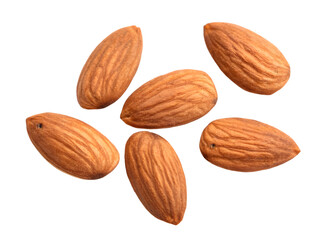 almonds isolated on white