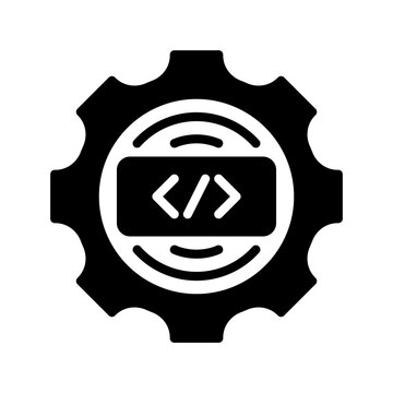 Software Development Line Icon, Outline Symbol for Coding, Programming, Application Design, IT Solutions, and Digital Transformation. Vector Sign Icon