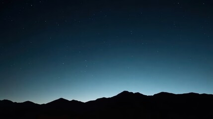 Stunning night landscape featuring the bright Milky Way galaxy over majestic mountains. A breathtaking starry sky perfect for nature, astronomy, and adventure themes.