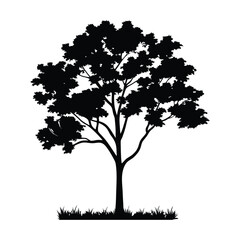 Black and White Tree Silhouette