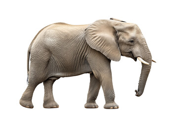 Obraz premium Majestic African Savanna Elephant Loxodonta Africana Isolated on Transparent Background