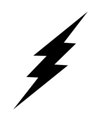 Thunder icon filled with black