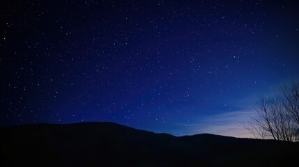 Stunning night landscape featuring the bright Milky Way galaxy over majestic mountains. A breathtaking starry sky perfect for nature, astronomy, and adventure themes.