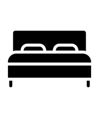 Sleeping bed icon filled