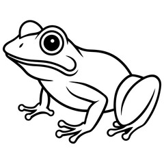 Elegant Frog Outline Illustration