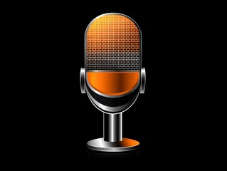 Orange Retro Microphone