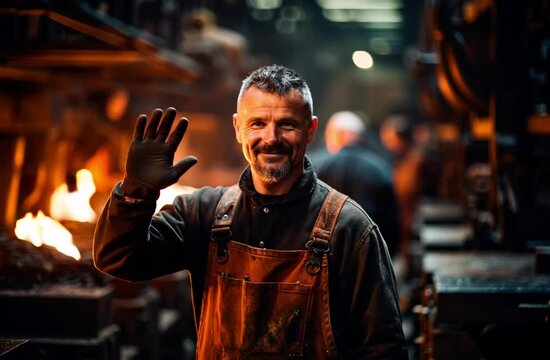 Portrait of a foundry worker