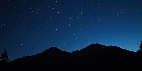 Stunning night landscape featuring the bright Milky Way galaxy over majestic mountains. A breathtaking starry sky perfect for nature, astronomy, and adventure themes.