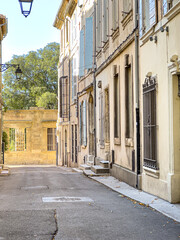 Street view of old village Arles in France
