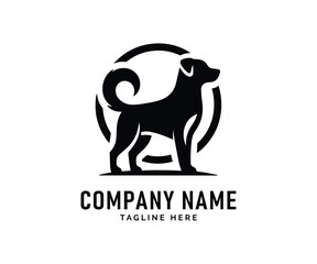 Obraz premium Dog Logo Design. Stylish Black Dog Silhouette Logo Design, Canine, Pet, Animal