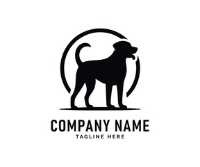 Obraz premium Dog Logo Design. Elegant Black Dog Silhouette Logo Design, Canine Profile, Pet Symbol