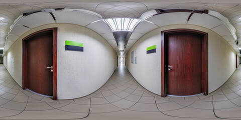 empty corridor for room office, clinic or hotel. full seamless spherical hdri panorama 360 degrees...