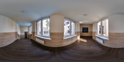 empty corridor for room office, clinic or hotel. full seamless spherical hdri panorama 360 degrees...