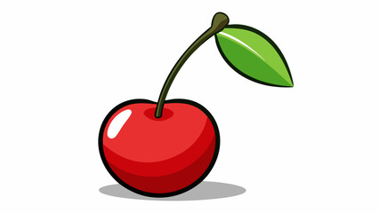 Cherry on a White Background