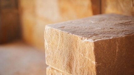 Close-Up View of Rough Natural Stone for Building and Design Use