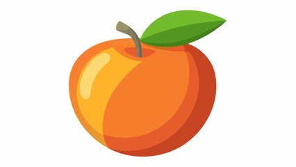 Peach on a White Background