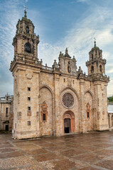 Obraz premium The Cathedral Basilica of the Virgin of the Assumption of Mondoñedo, Lugo, Galicia, Spain
