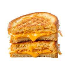 Grilled cheese sandwich with melted cheddar cheese, Png Image, transparent background.