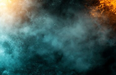 Fototapeta premium A mesmerizing blend of soft blues and vibrant oranges creates an abstract background, evoking emotions and inspiring creativity. Perfect for artistic and digital projects.