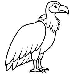 Elegant Vulture Outline Illustration