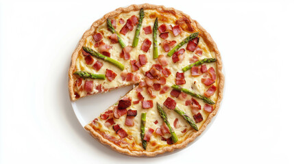 Delicious asparagus and bacon quiche for culinary inspiration and meal ideas