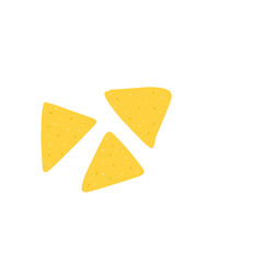 Tortilla chips in cartoon flat style
