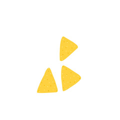 Tortilla chips in cartoon flat style