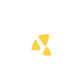 Tortilla chips in cartoon flat style