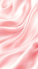 Obraz premium Smooth pink satin fabric with elegant folds and soft texture