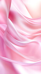 Obraz premium Smooth pink satin fabric with flowing waves and gentle texture
