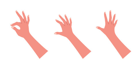 Human hands using smartphone or tablet flat vector for study, surf internet, business illustration isolated on white background.