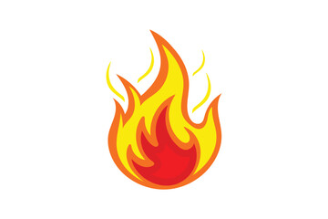 fire flames on white background