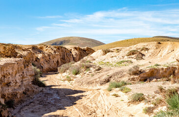 Sandstone rocks, Island Fuerteventura, Canary Islands, Spain, Europe.
