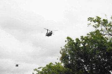The Boeing CH-47 Chinook is a twin-engine, tandem-rotor heavy-lift helicopter known for its speed, payload capacity, and versatility. It has been a workhorse for military and humanitarian missions wor