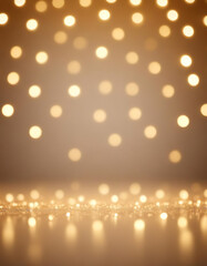  Golden bokeh lights with sparkles