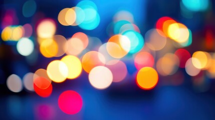 Fototapeta premium Colorful Bokeh Lights Creating an Abstract Background for Design