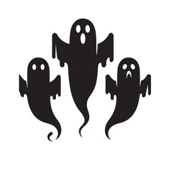 vector illustration of a halloween ghost