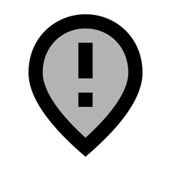 Map Pin with Exclamation Mark