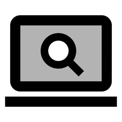 Laptop Search Icon
