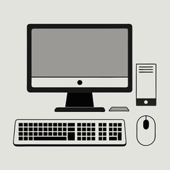 vector computer monitor