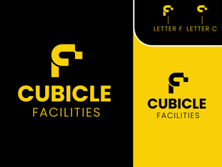 LOGO Design. latter mark logo design. latter F AND C logo design