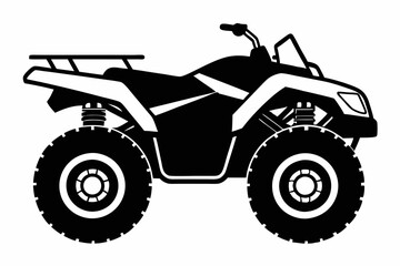 atv all terrain line art silhouette vector illustration