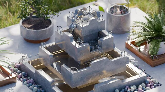 3D Rendering of Abstract Fountain