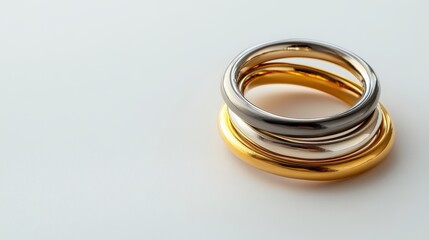 Stylish wedding ring set image jewelry white background